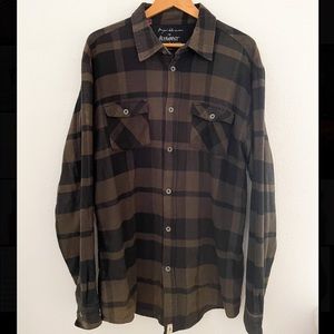 Altamont Flannel. Size XL. Brown x Black Plaid.